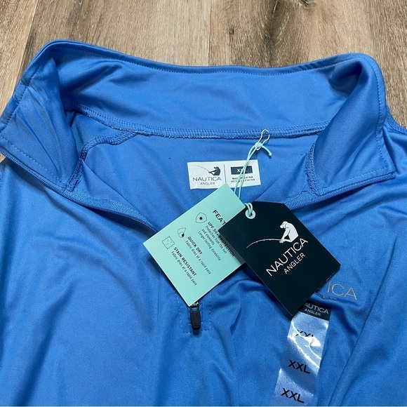 Nautica Angler Men’s XXL Fishing Pullover 1/4 Zip Blue Long Sleeve Ultracool - Picture 15 of 16